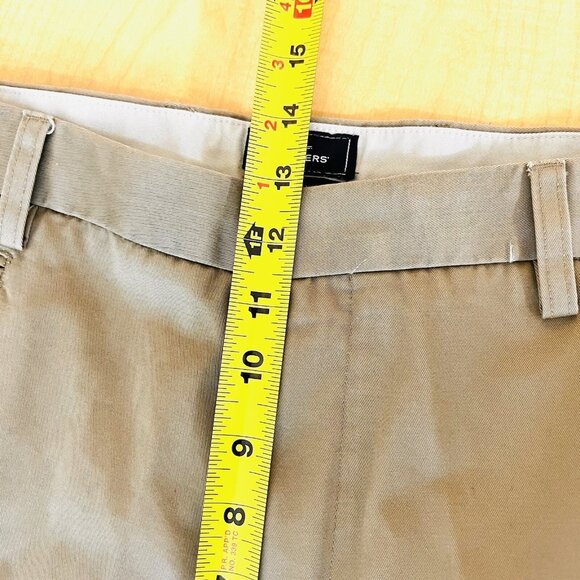 Dockers Men's Relaxed Fit Tan Pants Size 38x34 Flat Front Cotton - Picture 10 of 11